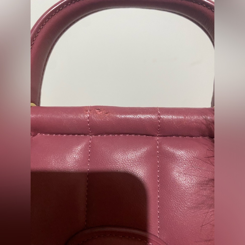 Elegant Pink Quilted Coach Mini Handbag - Picture 3 of 9